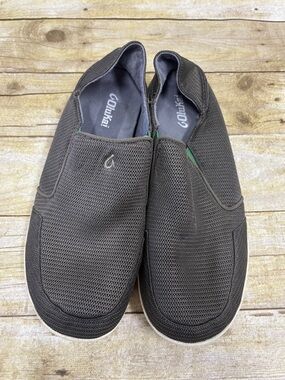 OluKai Men's"Nohea"  Dark Brown Slip-On Mesh Loafers  size 11.5